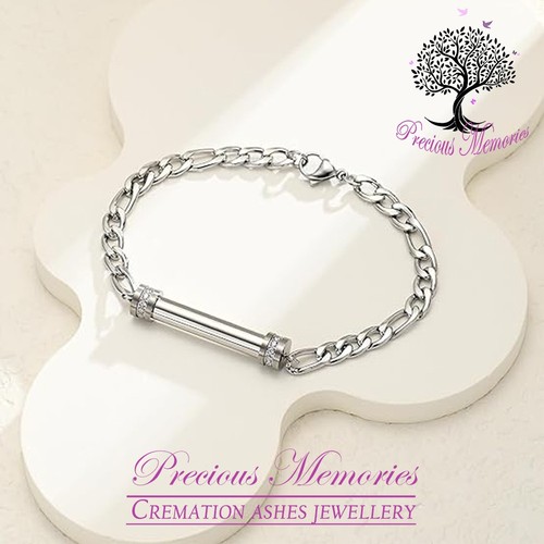 Silver cremation ashes urn - silver,