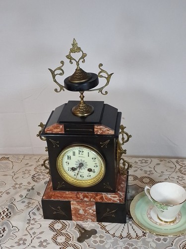 Antique french mantle clock - french,