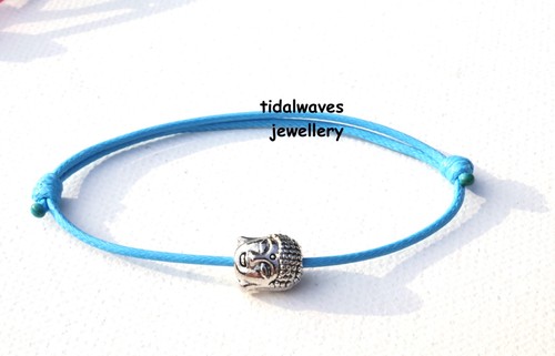 Waxed cotton string bracelet - waxed,