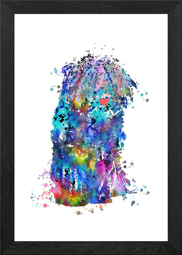 Hungarian puli framed wall - hungarian,
