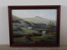SALE  Vintage Oil Painting On Canvas "Down Tor Dartmoor" By Bob Tucker 1993