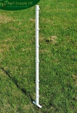 3FT ELECTRIC FENCE POLY POSTS Horse Pony Fencing Stakes White Green 10 20 40 60