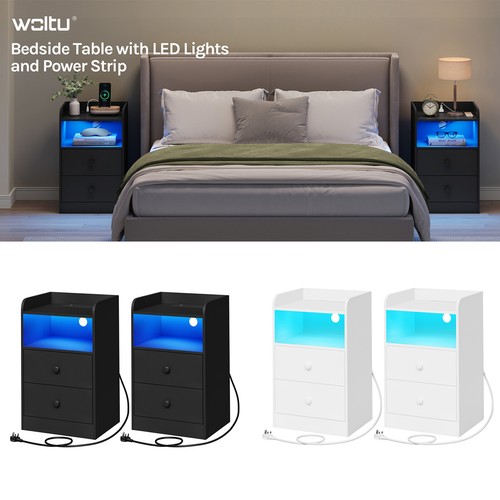 Woltu bedside table - woltu, 1/2x