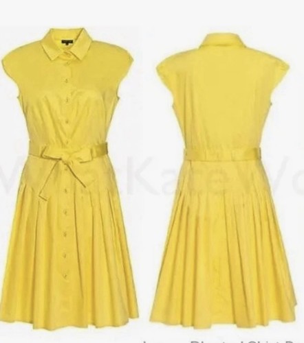 Jaeger yellow pleated cotton - yellow,