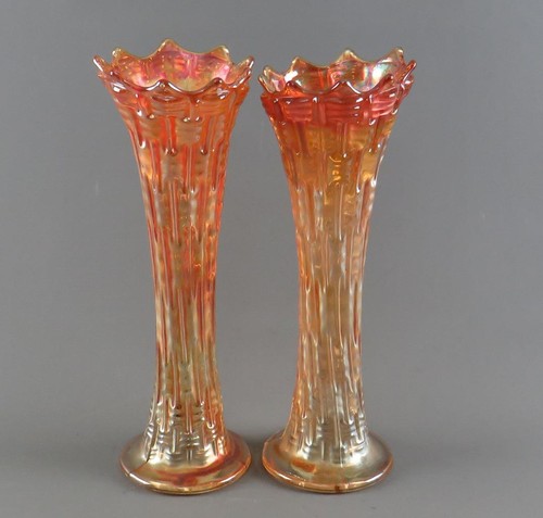 Pair dugan carnival glass - dugan, big