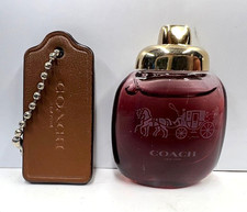 COACH New York Brown Leather Replacement Hang Tag AND Mini Coach Perfume