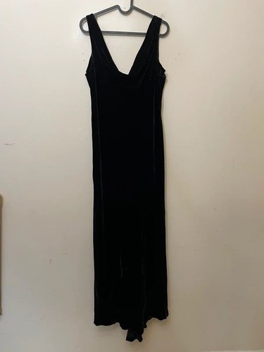 Debut black velvet dress - , silk