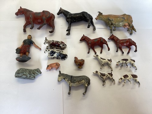 Vintage painted metal/lead