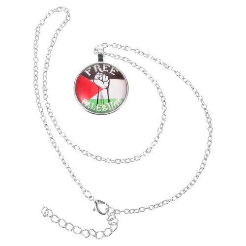 Metal necklace palestine - necklace,