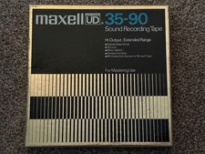 Maxell UD 35-90 7" Sound Recording Tape 1,800ft Made in Japan Recorded On Music.