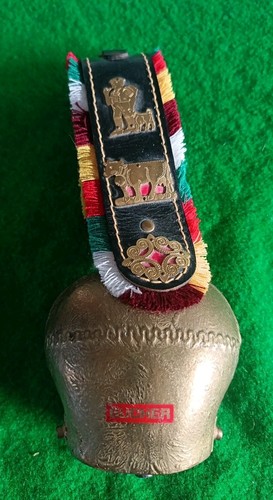 Vintage old brass cow bell - brass,
