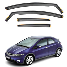 ISPEED Wind Deflectors for Honda Civic MK8 2005-2011 5-Door Hatchback 4pc Set