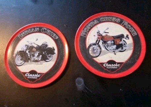 Motorbike coasters cork back - motorbike,
