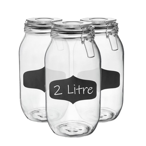 Glass storage jars labels - 3x,