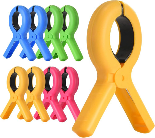 Large beach towel clips - clips, 8