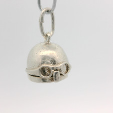 NUVO Rare Vintage Sterling Silver Opening Scooter Helmet Charm