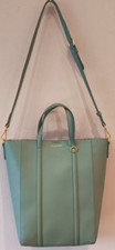 Lulu Guinness Sage Green Leather I Love Lulu Garbo tote bag & dustbag NEW