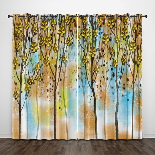 Tree forest art curtains - curtains, decor