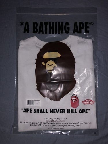 Bape vans sk8 - tee, white