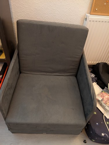 Homcom grey compact bed chair - homcom,