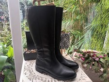 BNWOT HOTTER ANNALISE BLACK REAL LEATHER RIDING STYLE BOOTS. SIZE UK 8. RRP £139