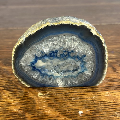 Natural blue agate - blue,