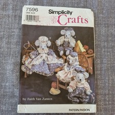 Toy Mouse Sewing Pattern Rag Doll Sewing Pattern Simplicity 7596