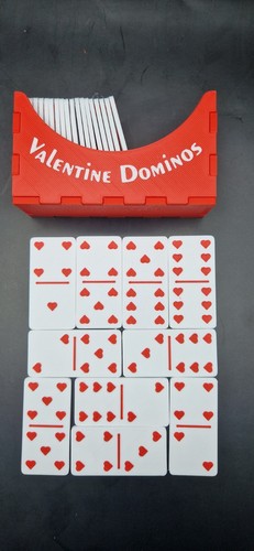 Valentine dominos set box - valentine,