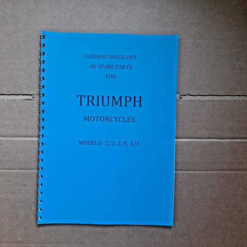 Triumph pre war parts book - triumph, pre-war