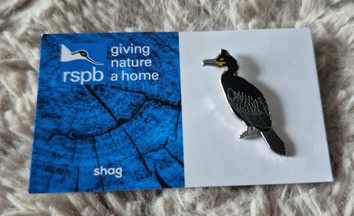 Rspb bird pin badge shag - badge,