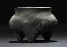 1.8" Old Chinese Xuande Dynasty Bronze Ware Gild Incense Burner Censer