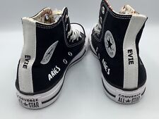 Personalised Converse All Star High Top Black  Evie Aries Customised UK 3