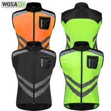 Men Hi-Vis Reflective Motorcycle Vest Motorbike Waistcoat Commuter Bright Jacket