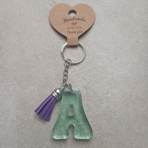 Glittery resin alphabet letter - glittery,