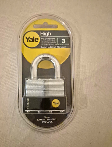 Yale y125 50mm silver steel - silver,