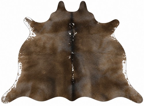 Genuine brown cowhide rug - cowhide,