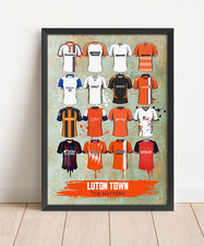 Luton Town Painted Shirt A4 Framed Print