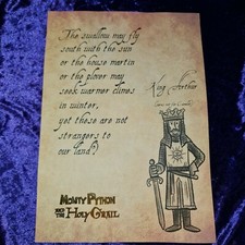 Monty Python and the Holy Grail Quotes, with gold leaf embellishment