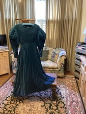 Dress vintage Droopy and Brown size 12 Dark Teal Velvet