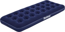 Flocked Single Airbed Inflateable Mattress Weatherproof Camping Sleepover New