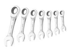 Britool Expert BRIE111104B Stubby Ratchet Spanner Set 7 Piece