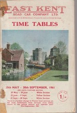 EAST KENT BUS TIMETABLE BOOK