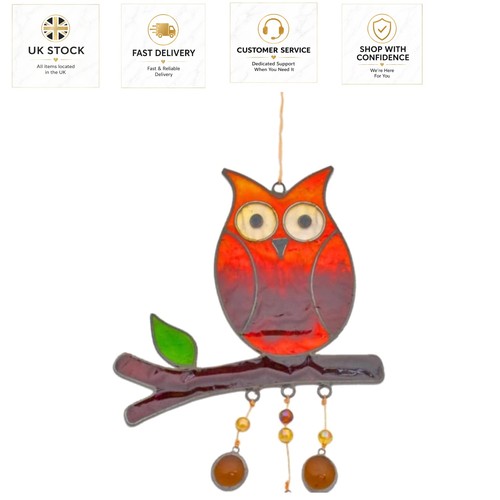 Charming orange owl - orange, on