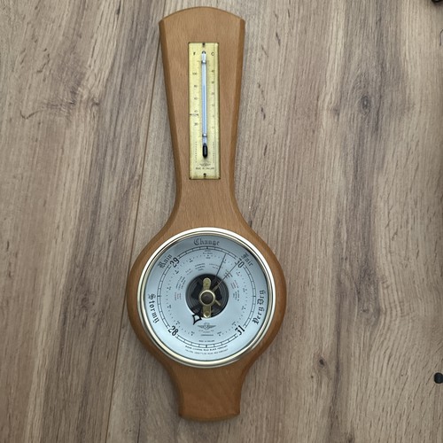 Vintage wooden barometer - wooden,