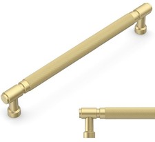 Amerdeco 10 Pack 6.25 inch 160mm Gold Cabinet Pulls Knurled Drawer Handles