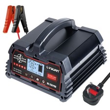 25A Smart Car Battery Charger Pulse Repair for 12V/24V Lead-Acid & 12V Lifepo4