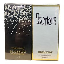 MADONNA EDT FOR HER EXOTIQUE 50ML + BLOSSOM 50ML GIFT SET FREE P&P