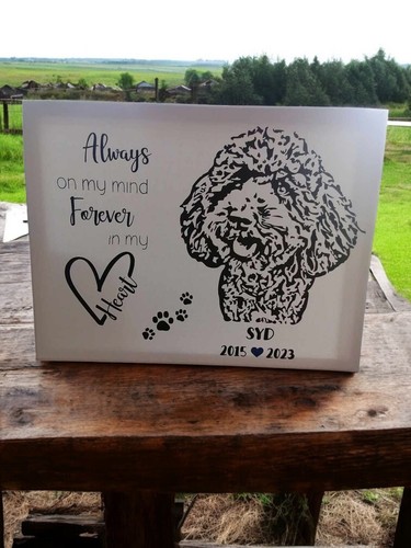 Dog memorial canvas - memorial, pet