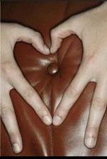 IKEA 2016 Art Event Poster 36" Sofa Love” Hand Heart,Belly Button,Brown Leather