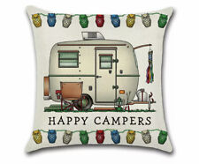 Happy campers cushion trailer tent folding Camper Travel Holiday Gift Camping